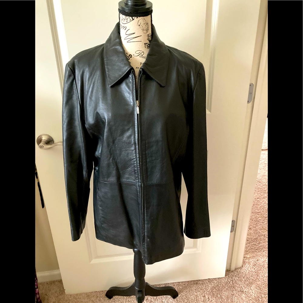 Soft black leather jacket